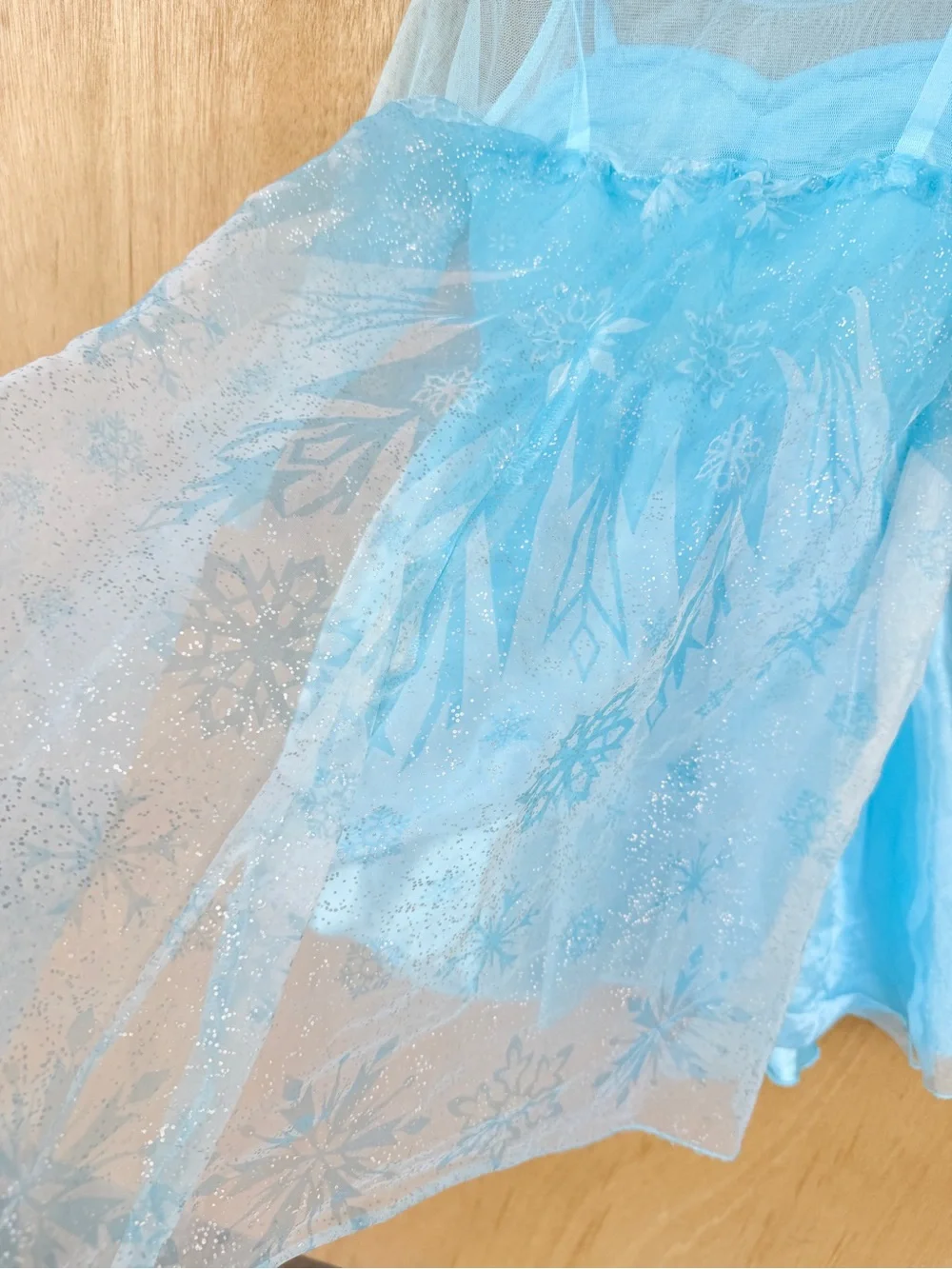 Disney Store Elsa Frozen Princess Sequin Tulle Sparkly Party Dress Blue 4